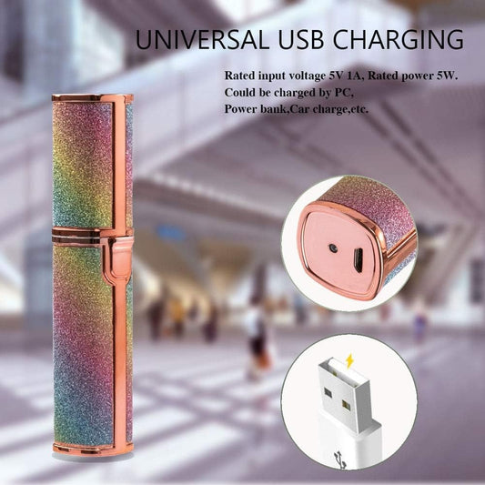 Rechargeable eyebrow trimmer with precision tip design.