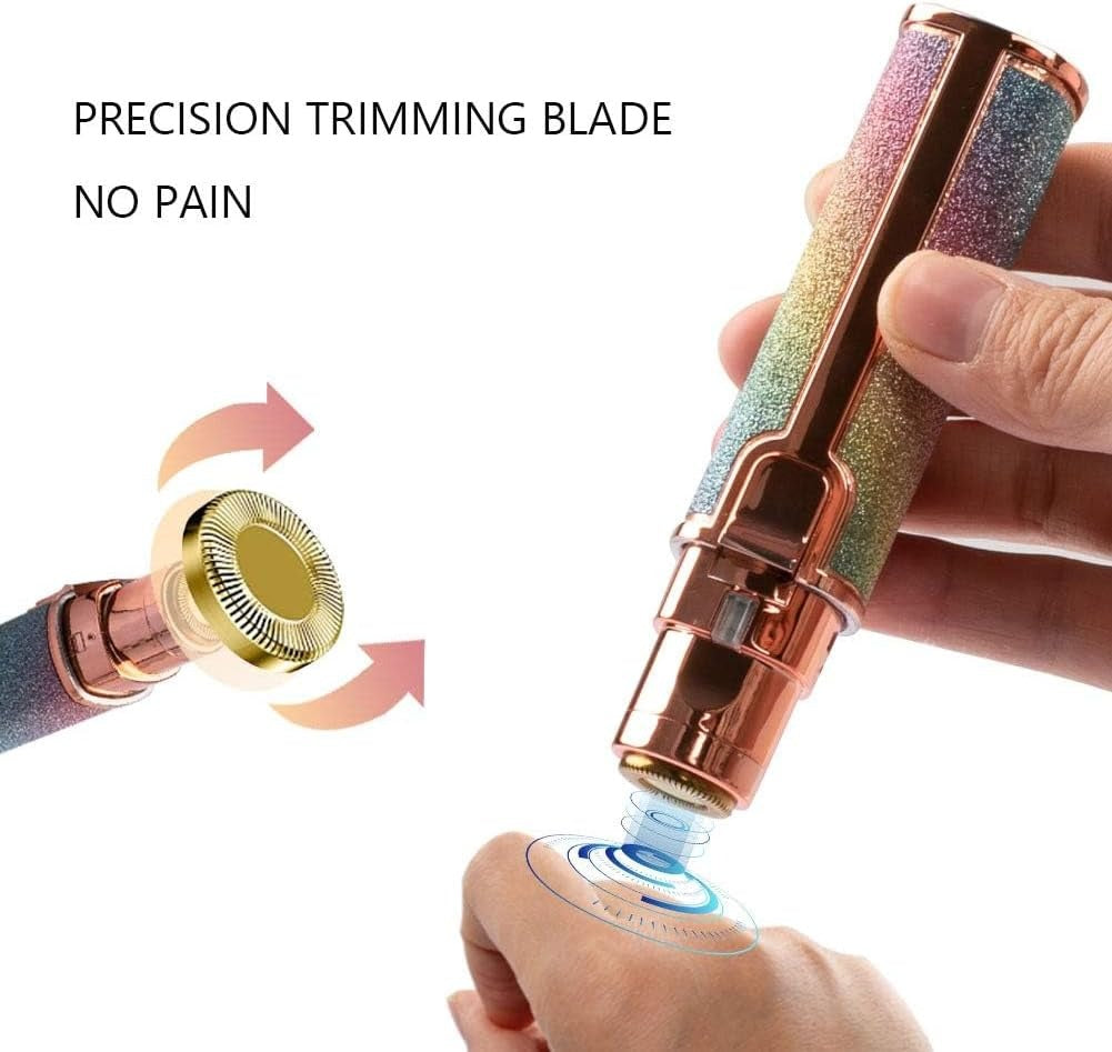 Eyebrow trimmer USB charging cable and accessories.