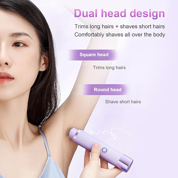 Double Head Electric Shaver – Precision Wet & Dry Grooming for Women | Rechargeable Beard & Face Trimmer UAE | TheShopCore