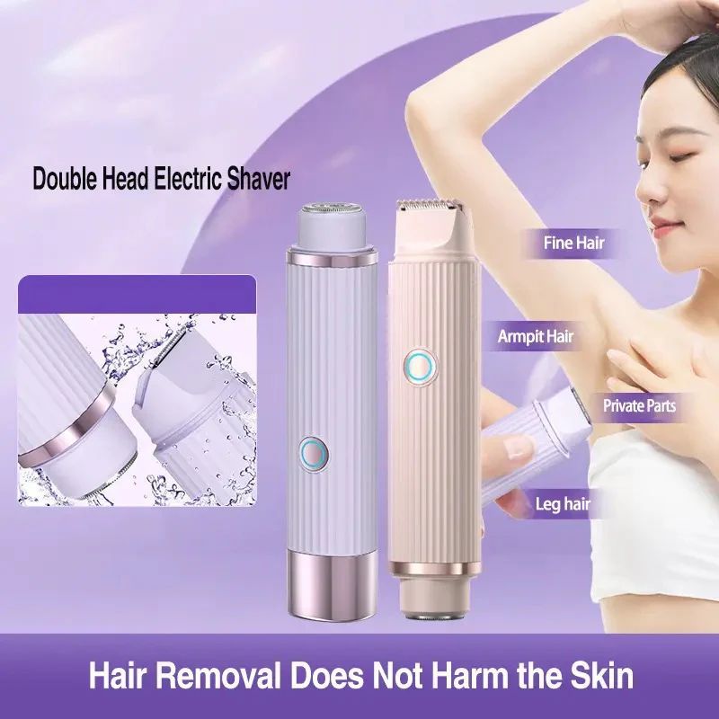 Double Head Electric Shaver – Precision Wet & Dry Grooming for Women | Rechargeable Beard & Face Trimmer UAE | TheShopCore