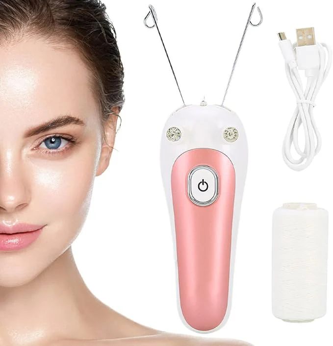 Electric facial threading hair removal device for smooth skin
