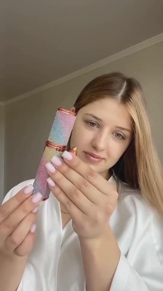 Portable eyebrow trimmer for women on dressing table.