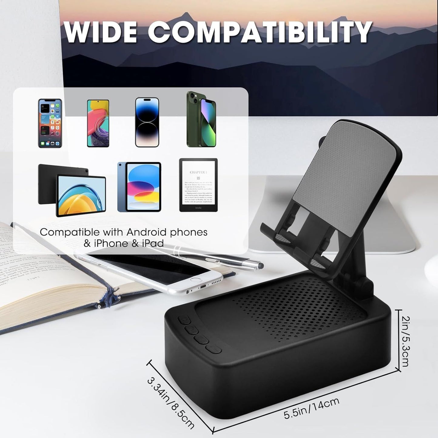 Mobile Phone Holder with Bluetooth Speaker HD