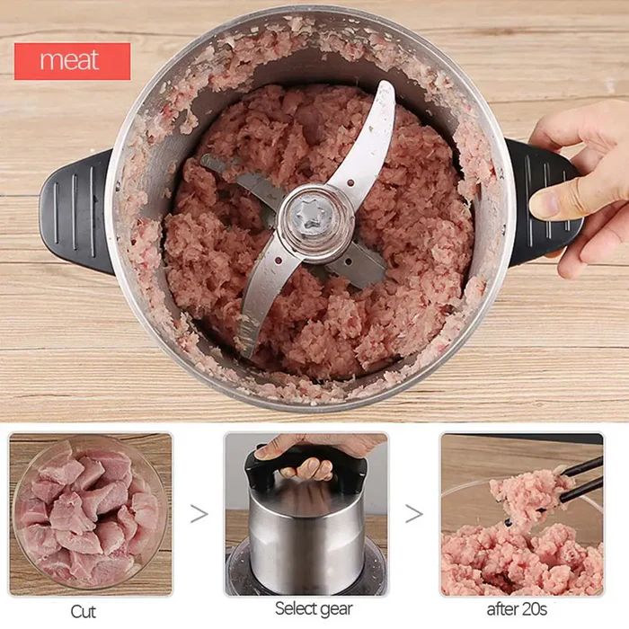 Stainless Steel Food Chopper - Meat Grinder