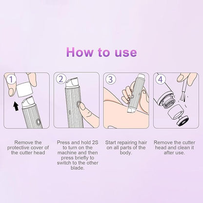 Double Head Electric Shaver – Precision Wet & Dry Grooming for Women | Rechargeable Beard & Face Trimmer UAE | TheShopCore