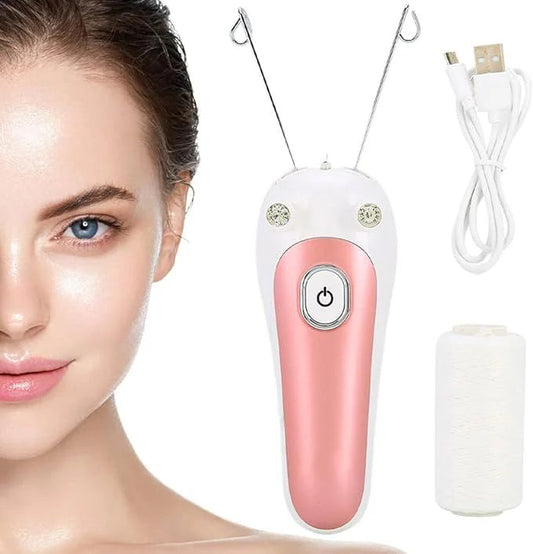 Electric facial threading hair removal device for smooth skin