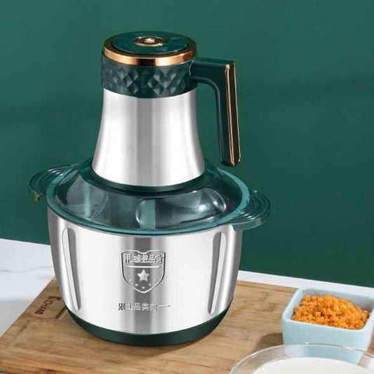Stainless steel multi-blade food chopper for easy meal prep